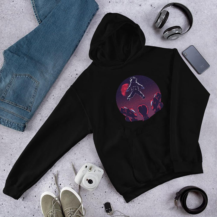 Astronaut & Aliens Unisex Hooded Sweatshirt