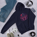 Astronaut & Aliens Unisex Hooded Sweatshirt — Navy