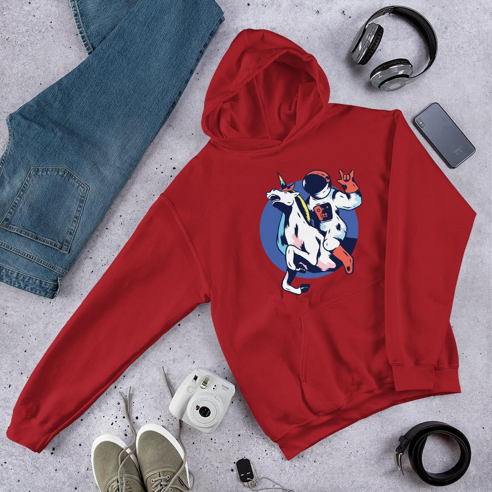 Astronaut Unicorn Unisex Hooded Sweatshirt