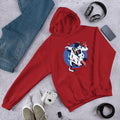 Astronaut Unicorn Unisex Hooded Sweatshirt — Red