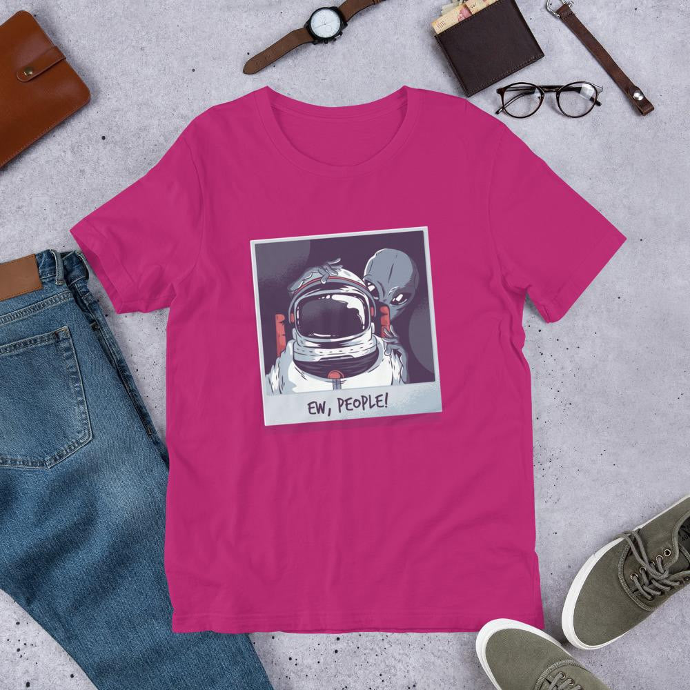 Ew, People Alien Half Sleeve T-Shirt — Pink