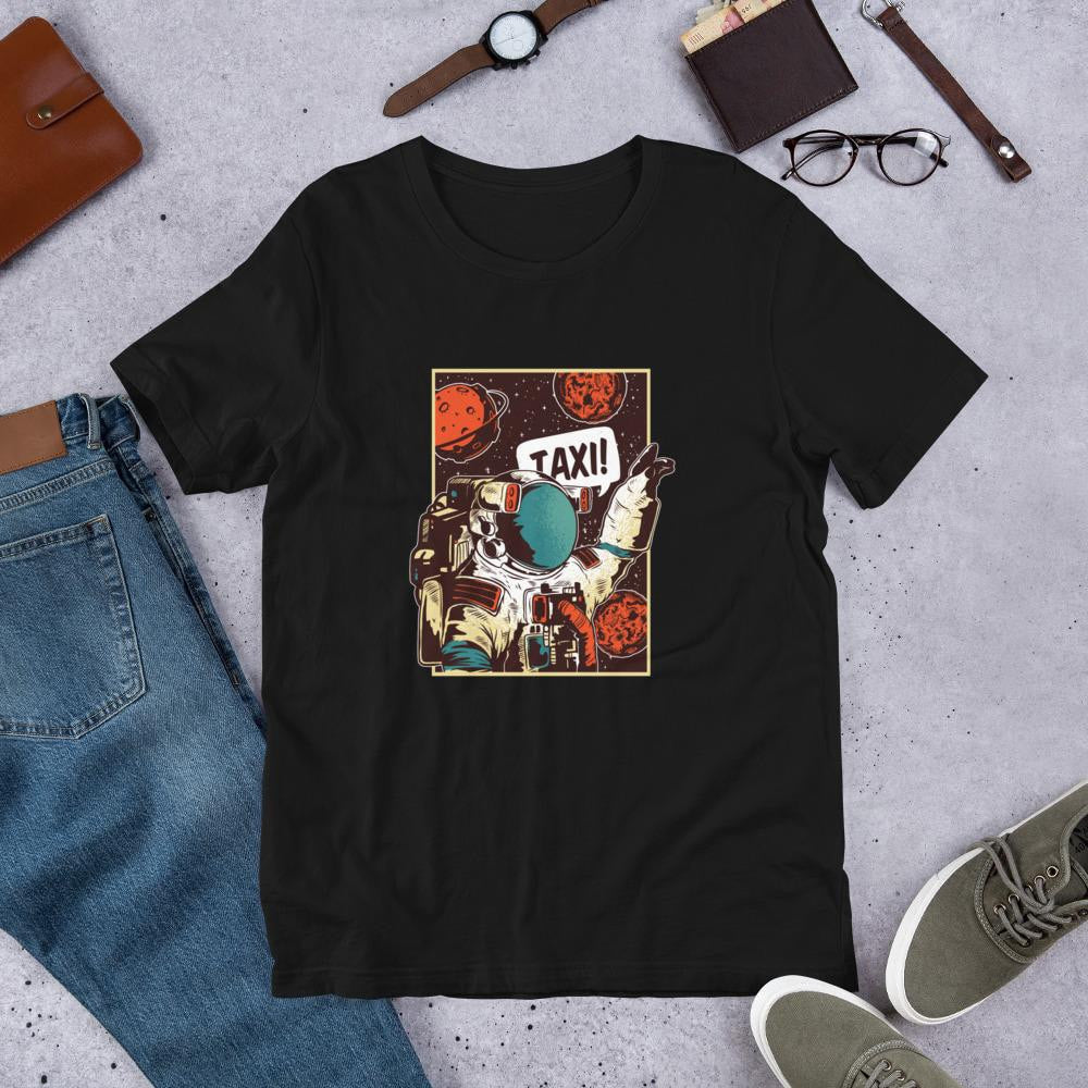 Space Ride Half Sleeve T-Shirt — Black