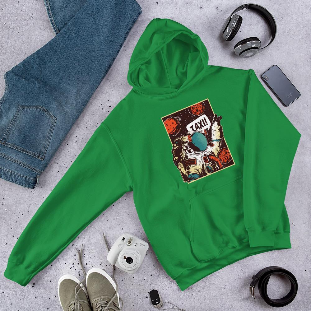 Space Ride Unisex Hooded Sweatshirt — Green