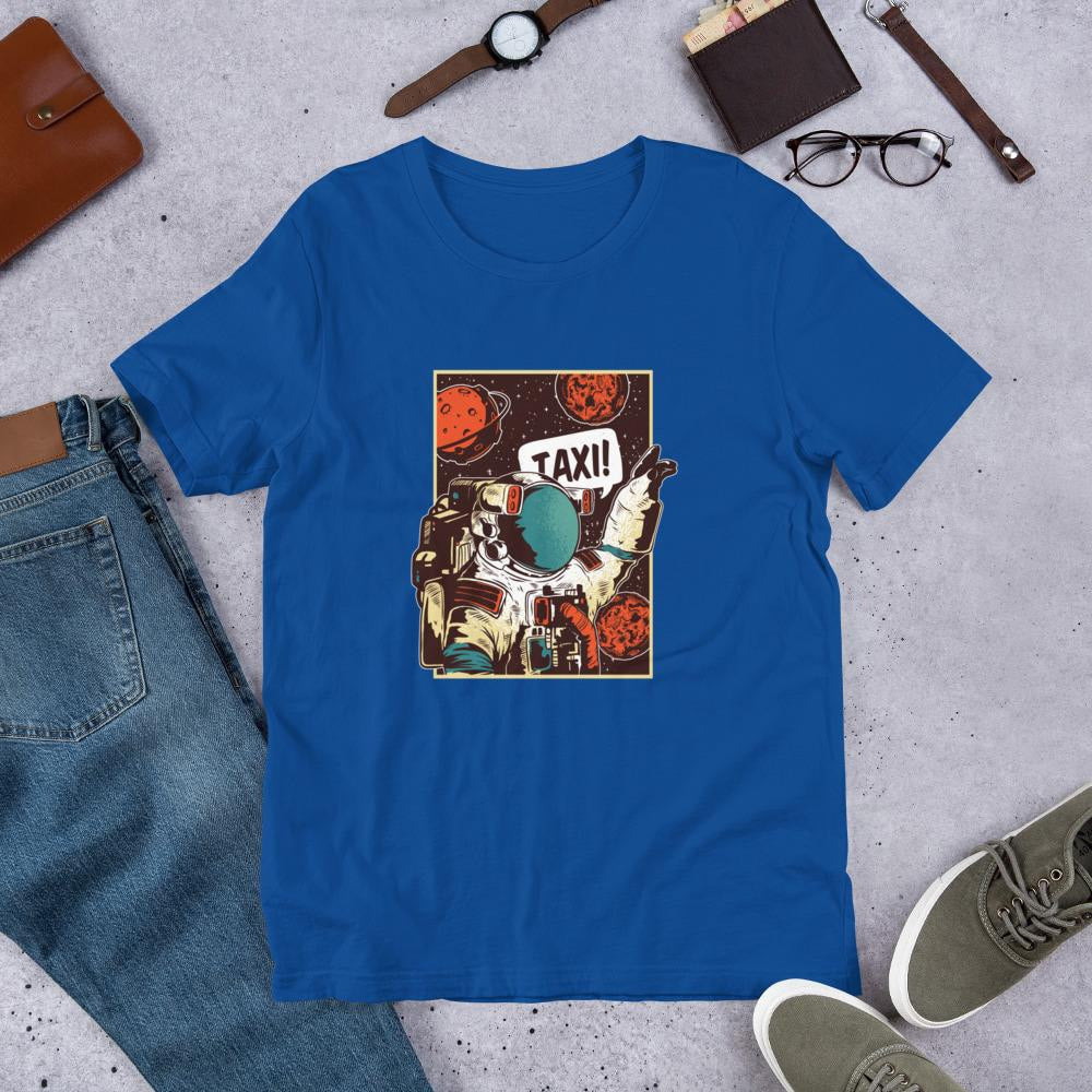 Space Ride Half Sleeve T-Shirt — Blue