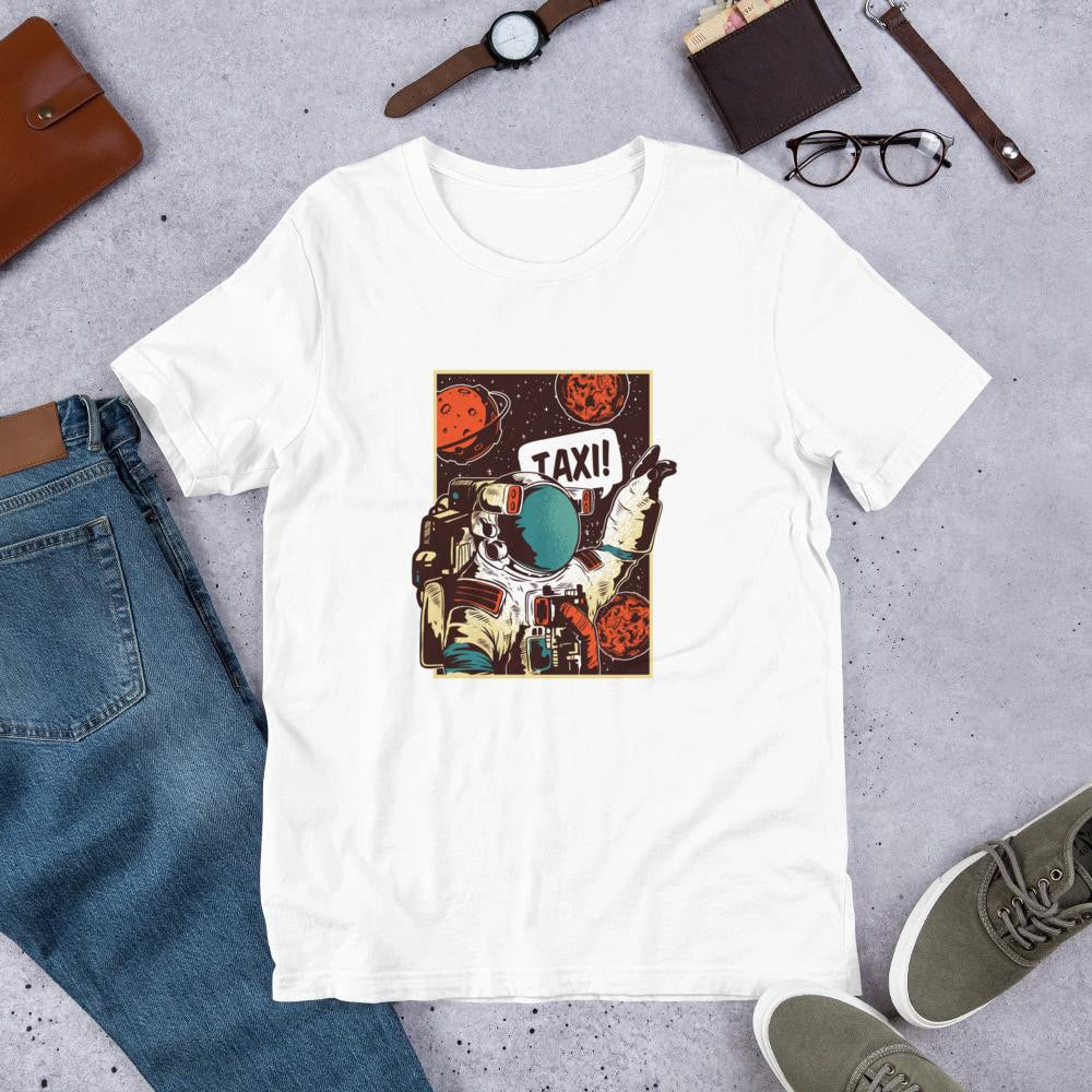 Space Ride Half Sleeve T-Shirt — White