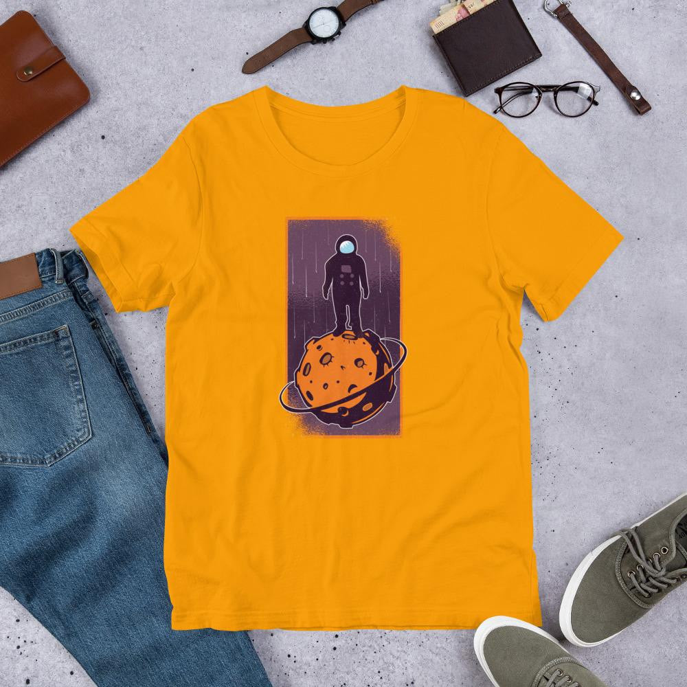 Space Conqueror Half Sleeve T-Shirt — Gold