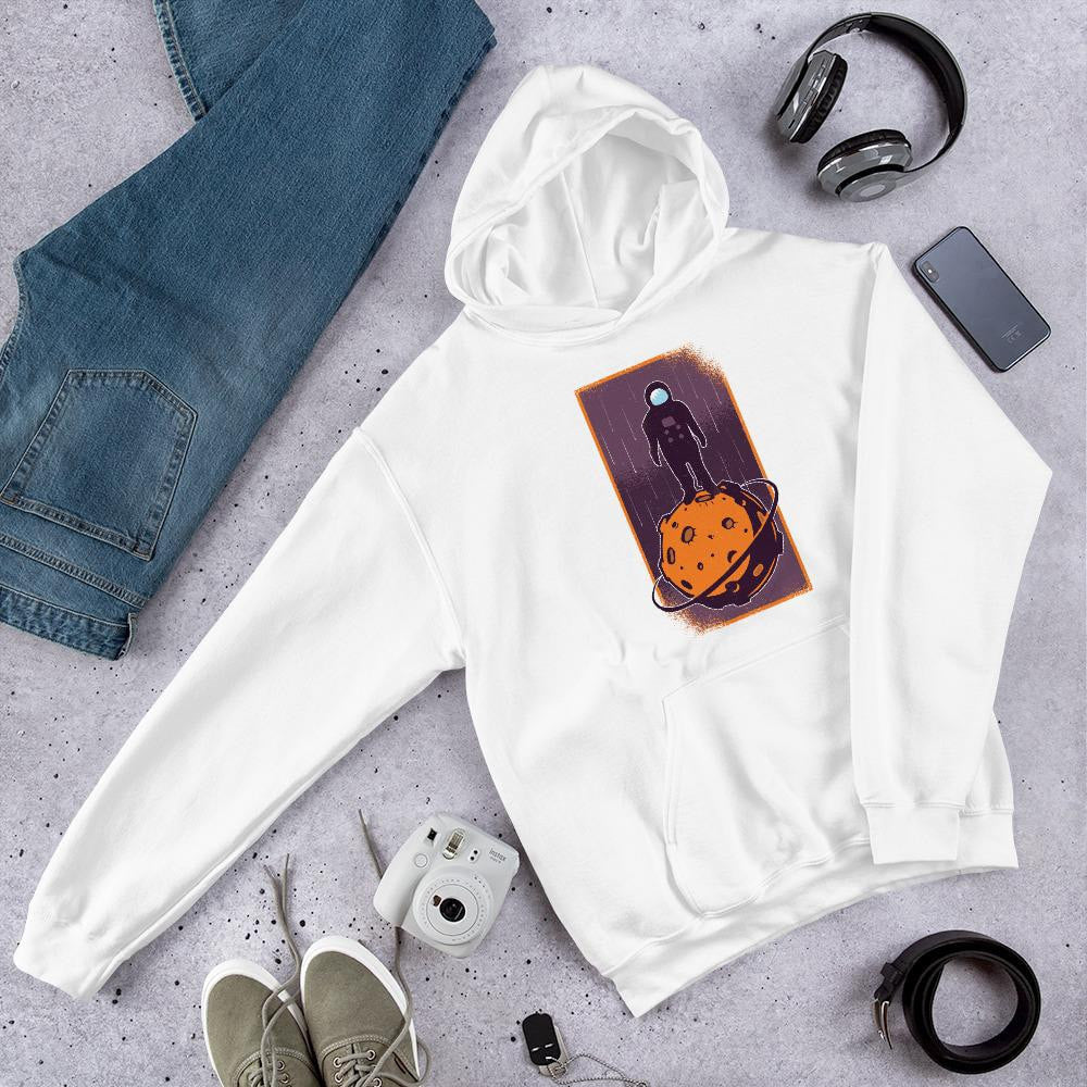 Space Conqueror science hoodie front graphic – Fourth Dimension Club