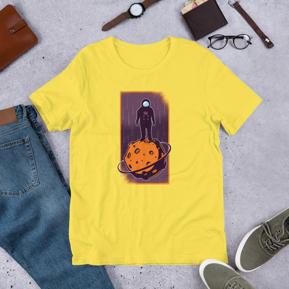 Space Conqueror Half Sleeve T-Shirt — Yellow