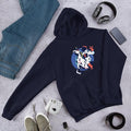 Astronaut Unicorn Unisex Hooded Sweatshirt — Navy