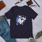Astronaut Unicorn Half Sleeve T-Shirt — Navy