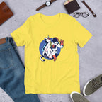 Astronaut Unicorn Half Sleeve T-Shirt — Yellow