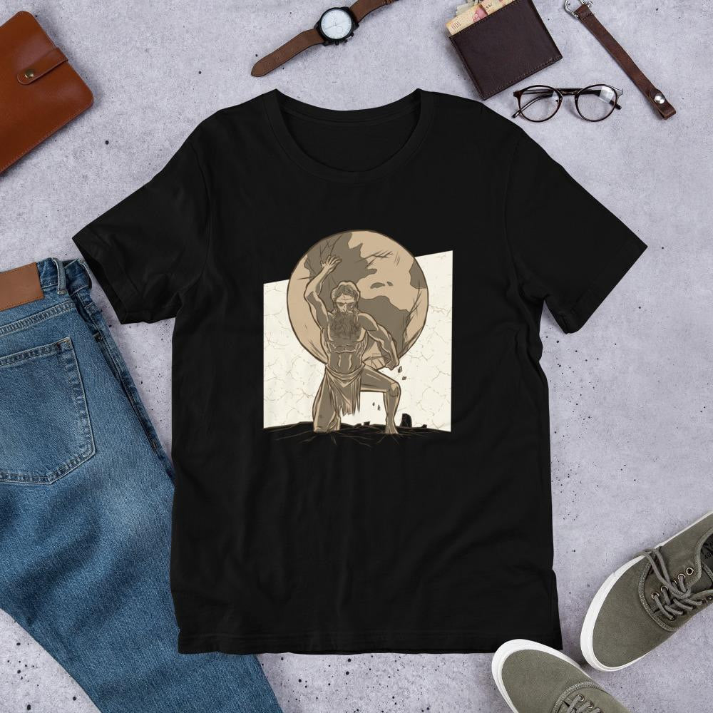 Atlas Half Sleeve T-Shirt — Black
