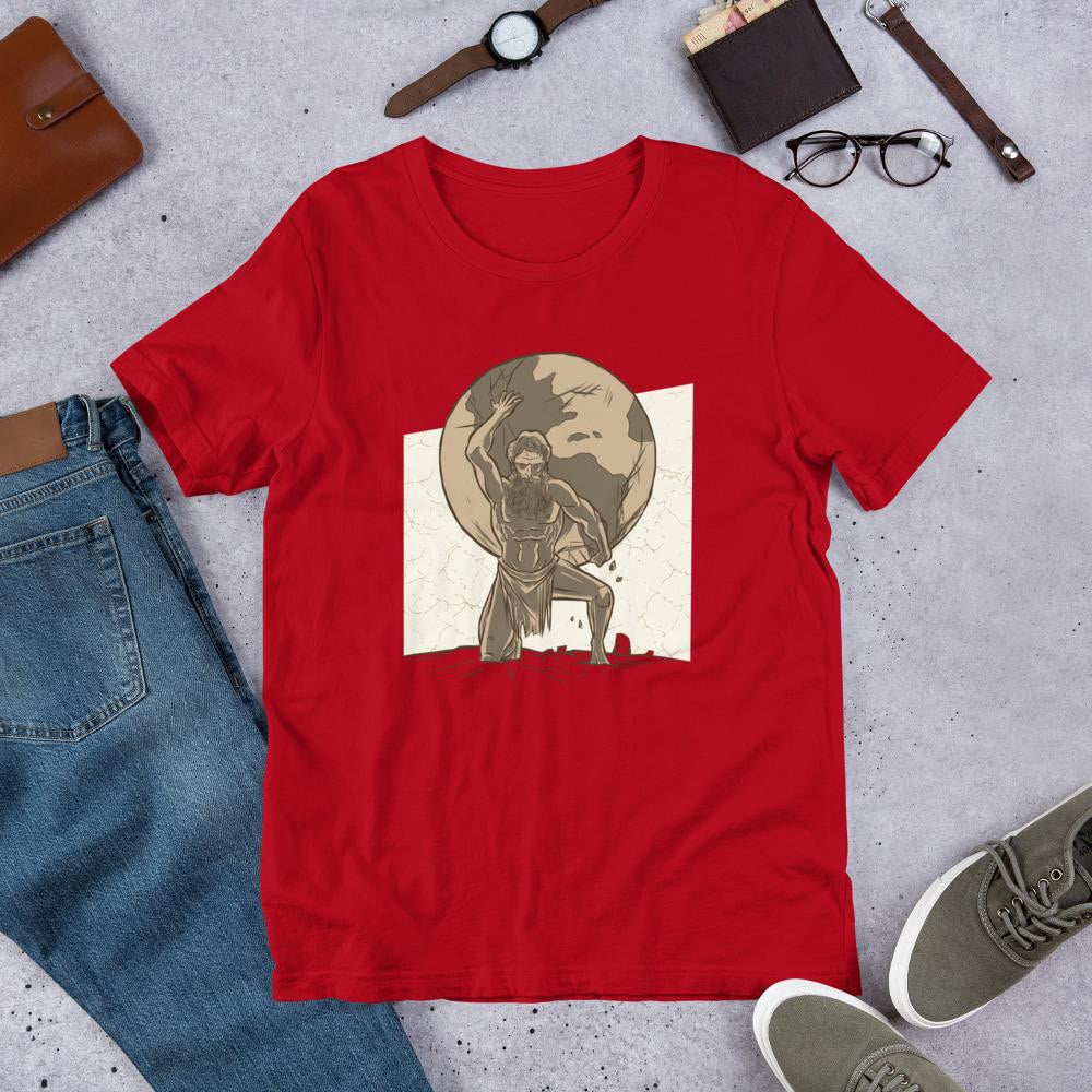 Atlas Half Sleeve T-Shirt — Red
