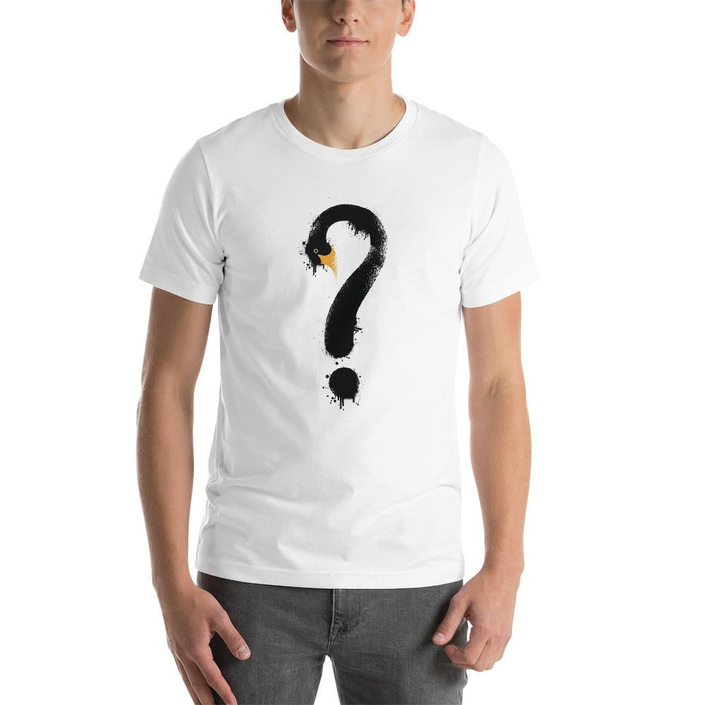 Black Swan Question Half Sleeve T-Shirt — detail view 9