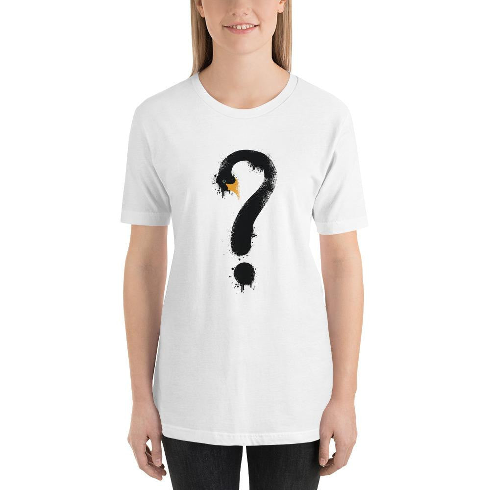 Black Swan Question graphic tee – Fourth Dimension Club