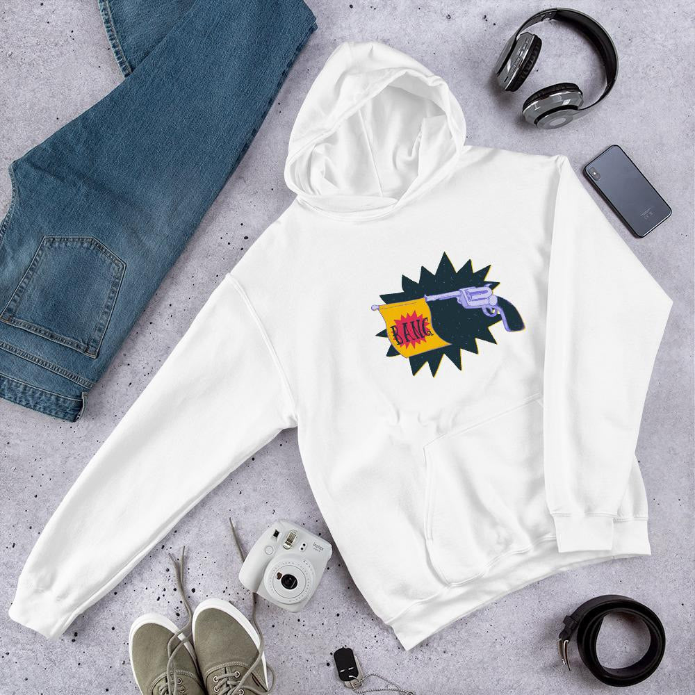 Revolver Bang graphic hoodie – Fourth Dimension Club