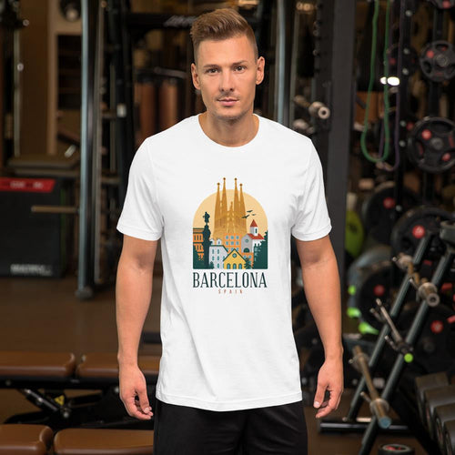 Barcelona Spain Half Sleeve T-Shirt — detail view 2