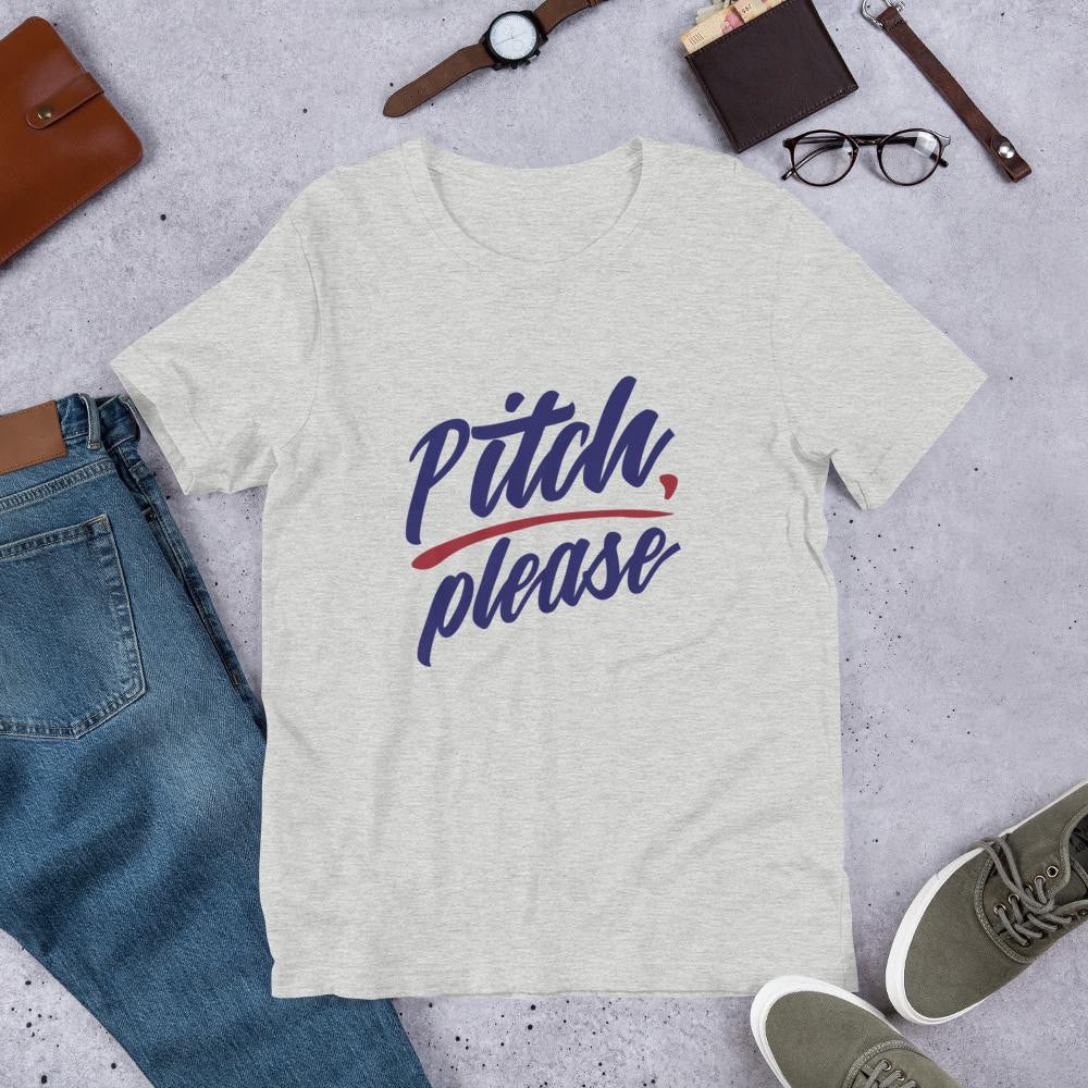 Pitch Please Half Sleeve T-Shirt — Grey