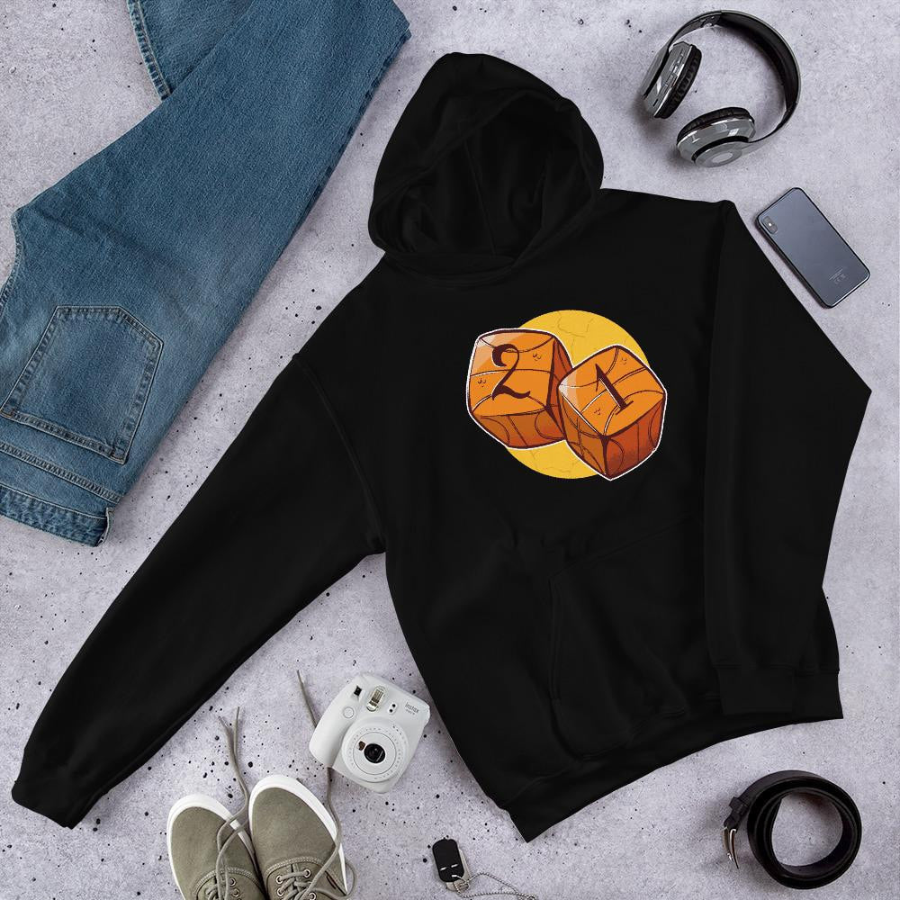 Basketball Dice Unisex Hooded Sweatshirt — detail view 4