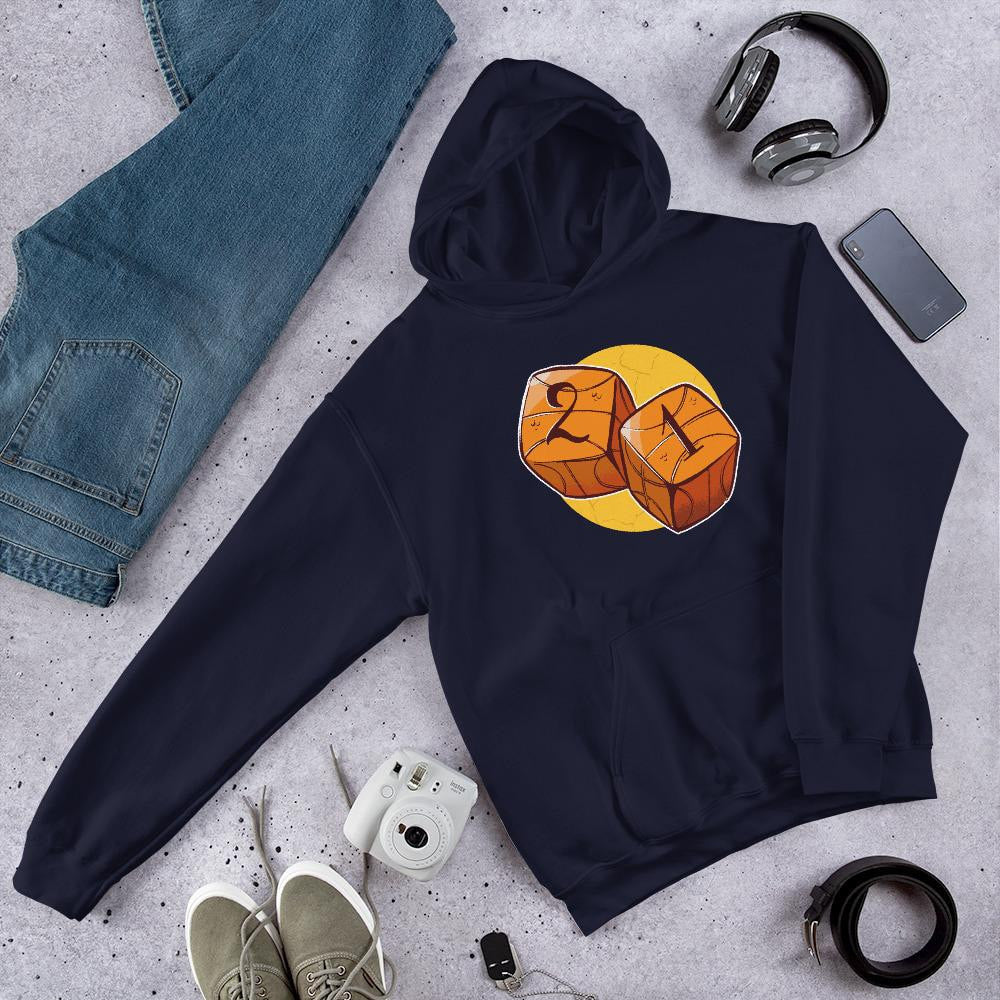 Basketball Dice Unisex Hooded Sweatshirt — detail view 5