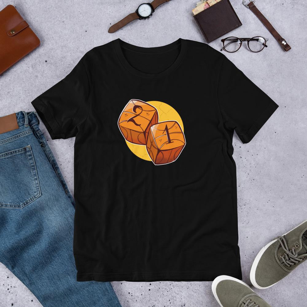 Baseball Dice Half Sleeve T-Shirt — Navy