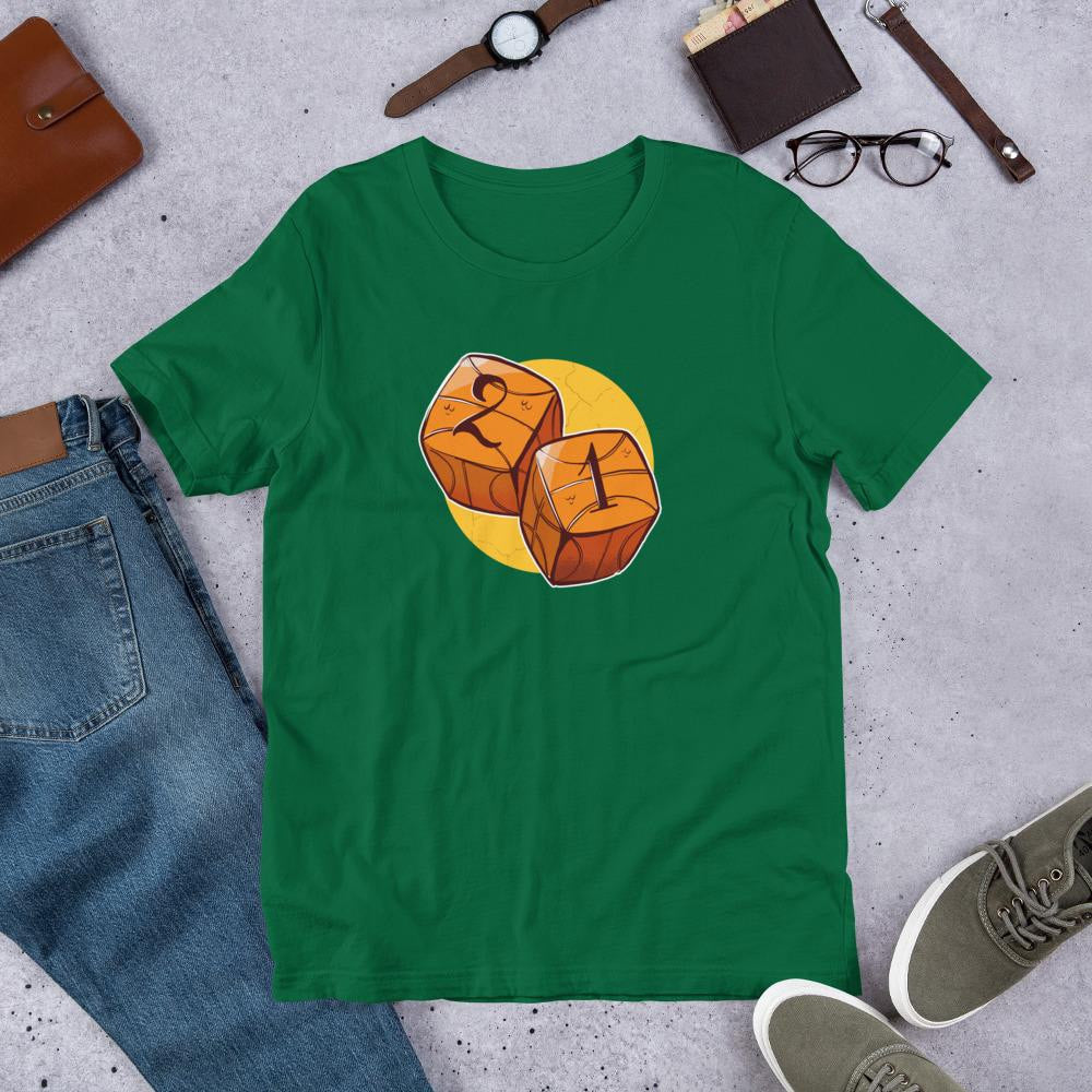 Baseball Dice Half Sleeve T-Shirt — Green