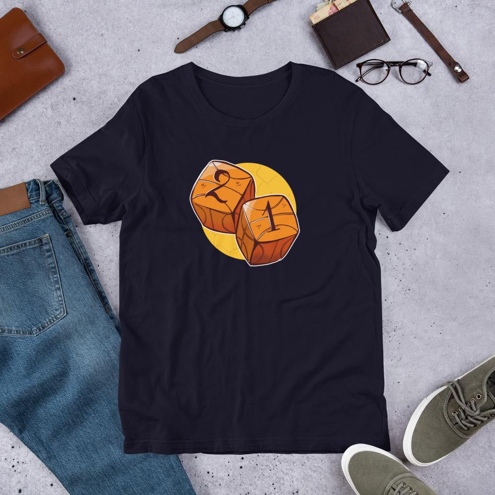 Baseball Dice Half Sleeve T-Shirt — Black