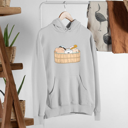Bath Together Unisex Hooded Sweatshirt — Grey