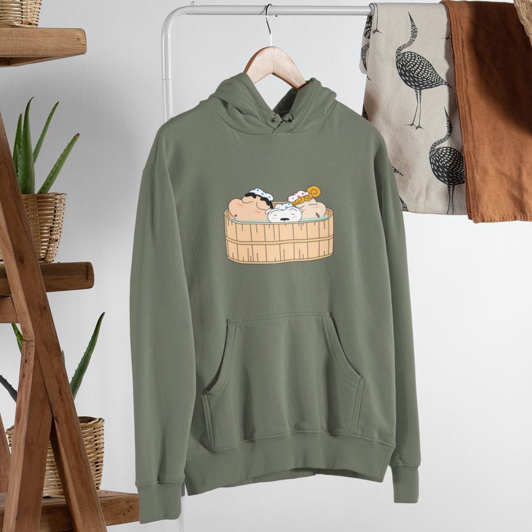 Bath Together Unisex Hooded Sweatshirt — Olive