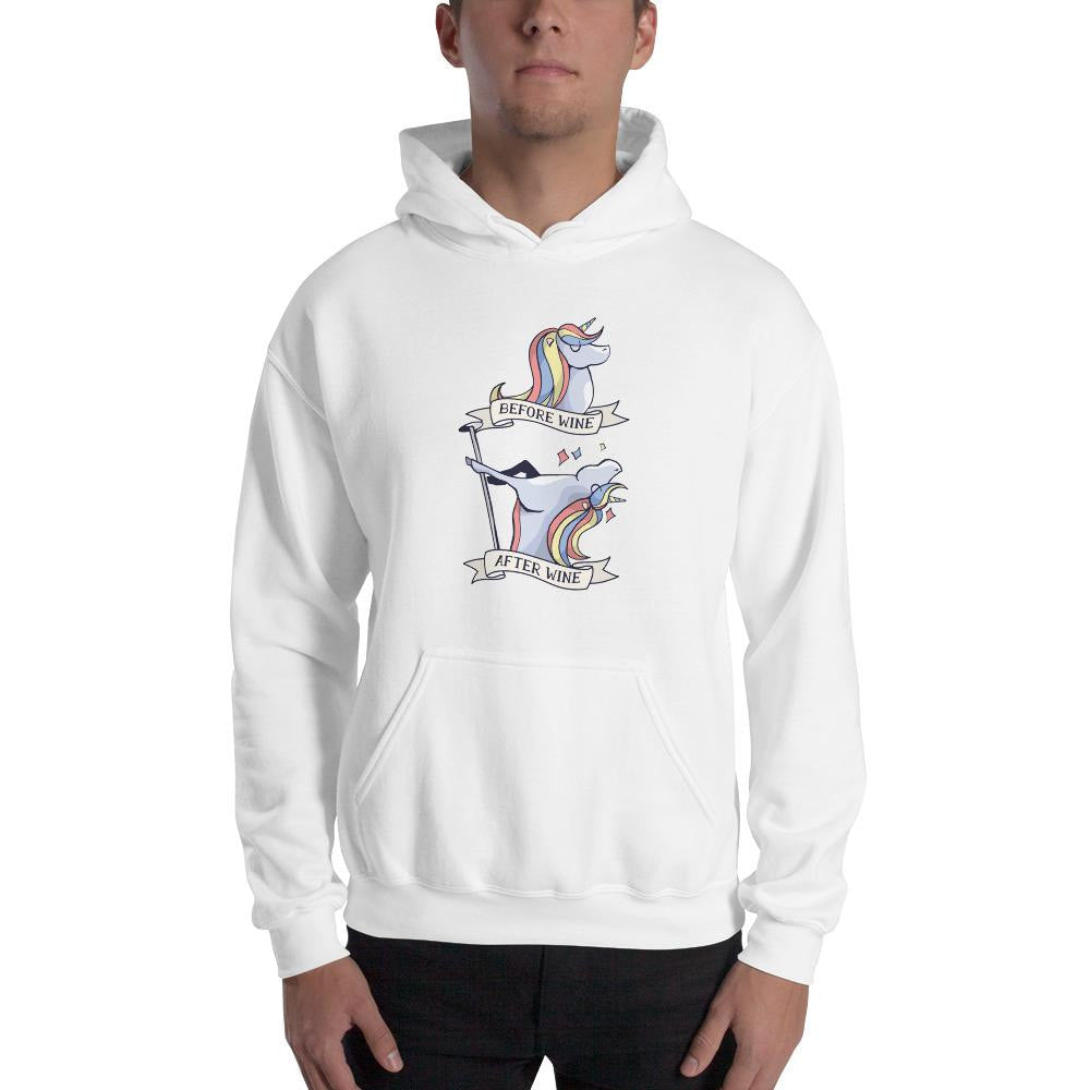 Before & After Wine Unisex Hooded Sweatshirt