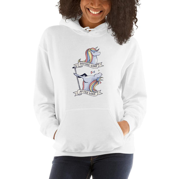 Before & After Wine Unisex Hooded Sweatshirt