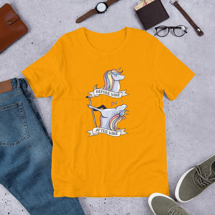 Before & After Wine Half Sleeve T-Shirt