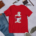 Before & After Wine Half Sleeve T-Shirt — Red