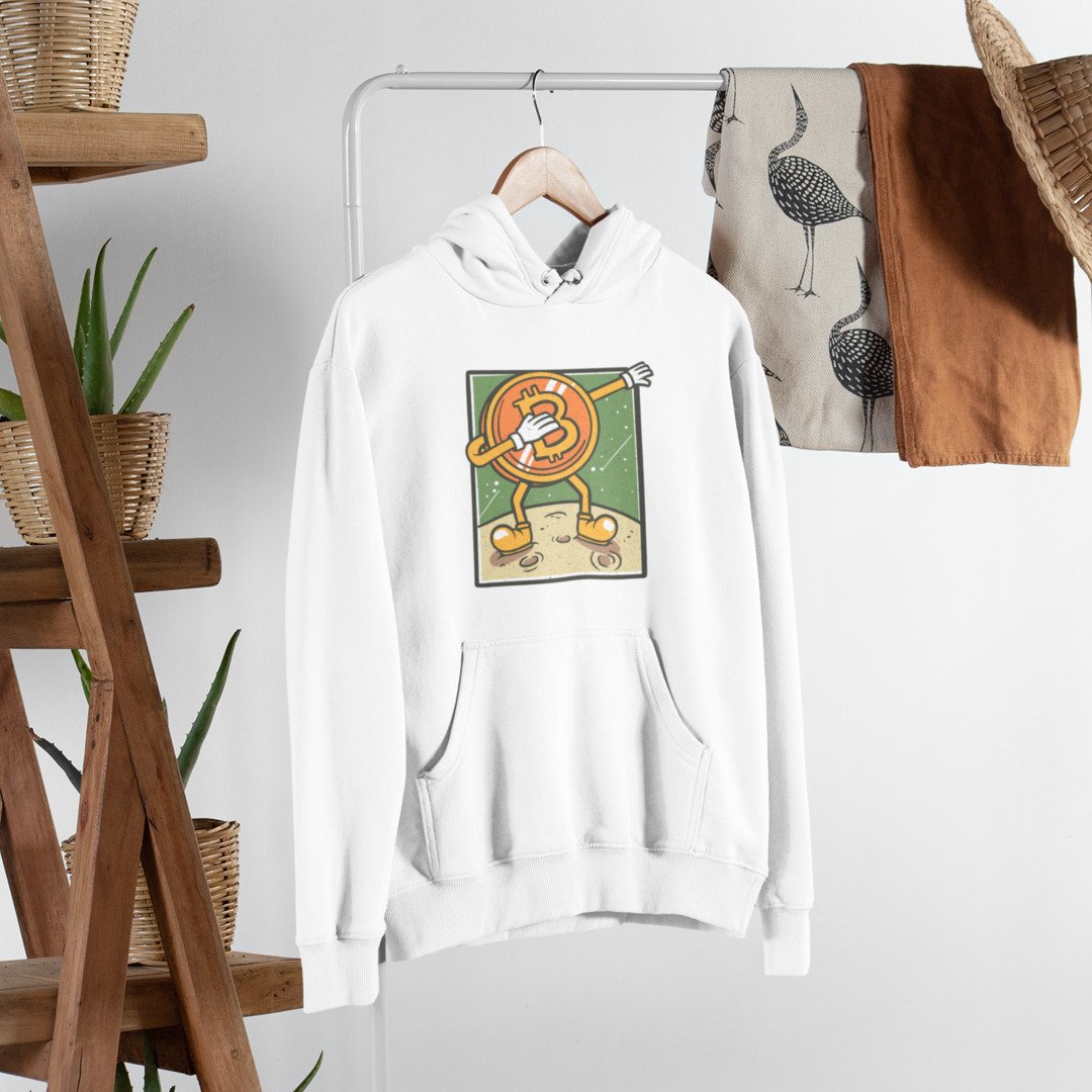 Bitcoin Dabbing graphic hoodie – Fourth Dimension Club