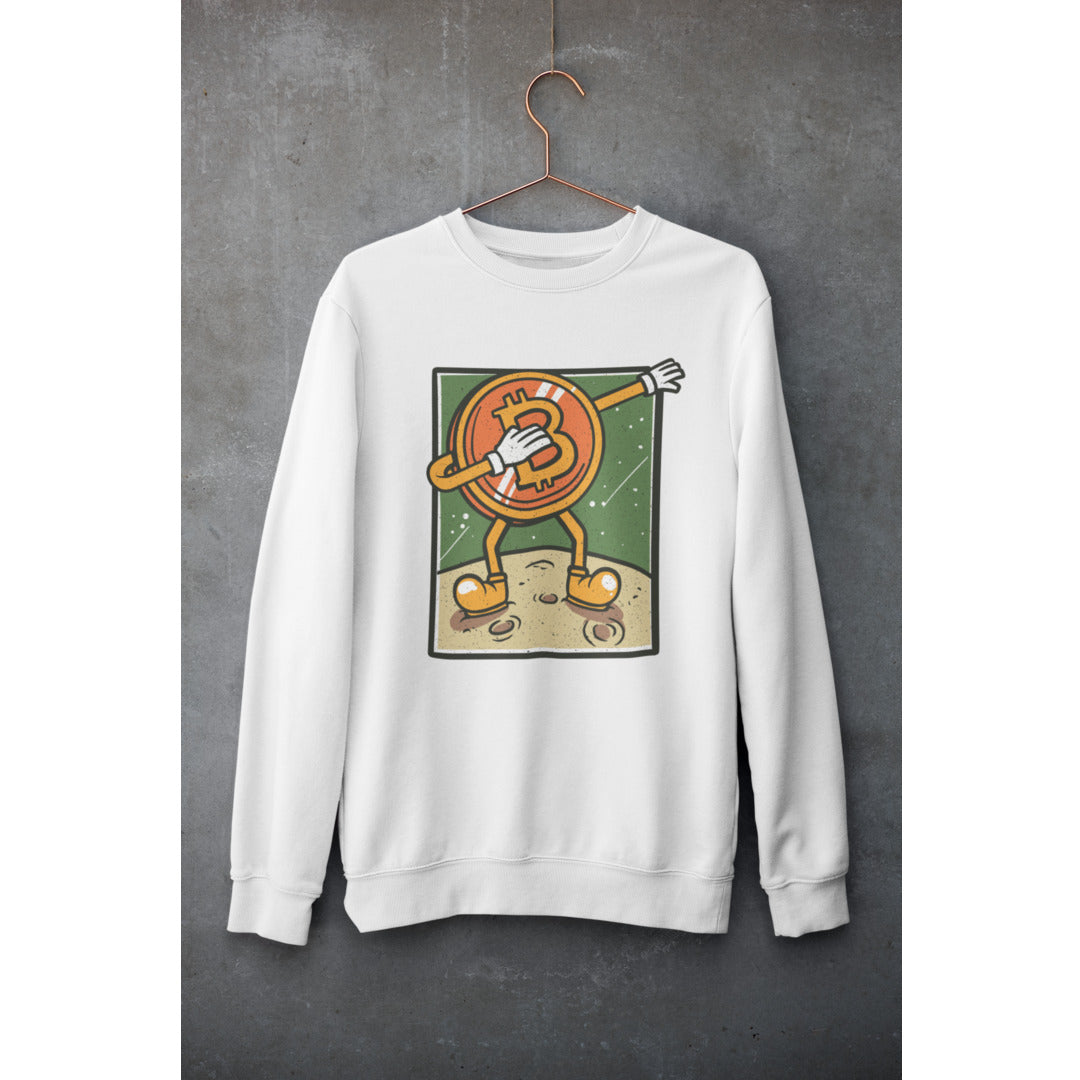 Bitcoin Dabbing crew sweatshirt – Fourth Dimension Club