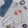 Blood Stains Unisex Hooded Sweatshirt — Grey
