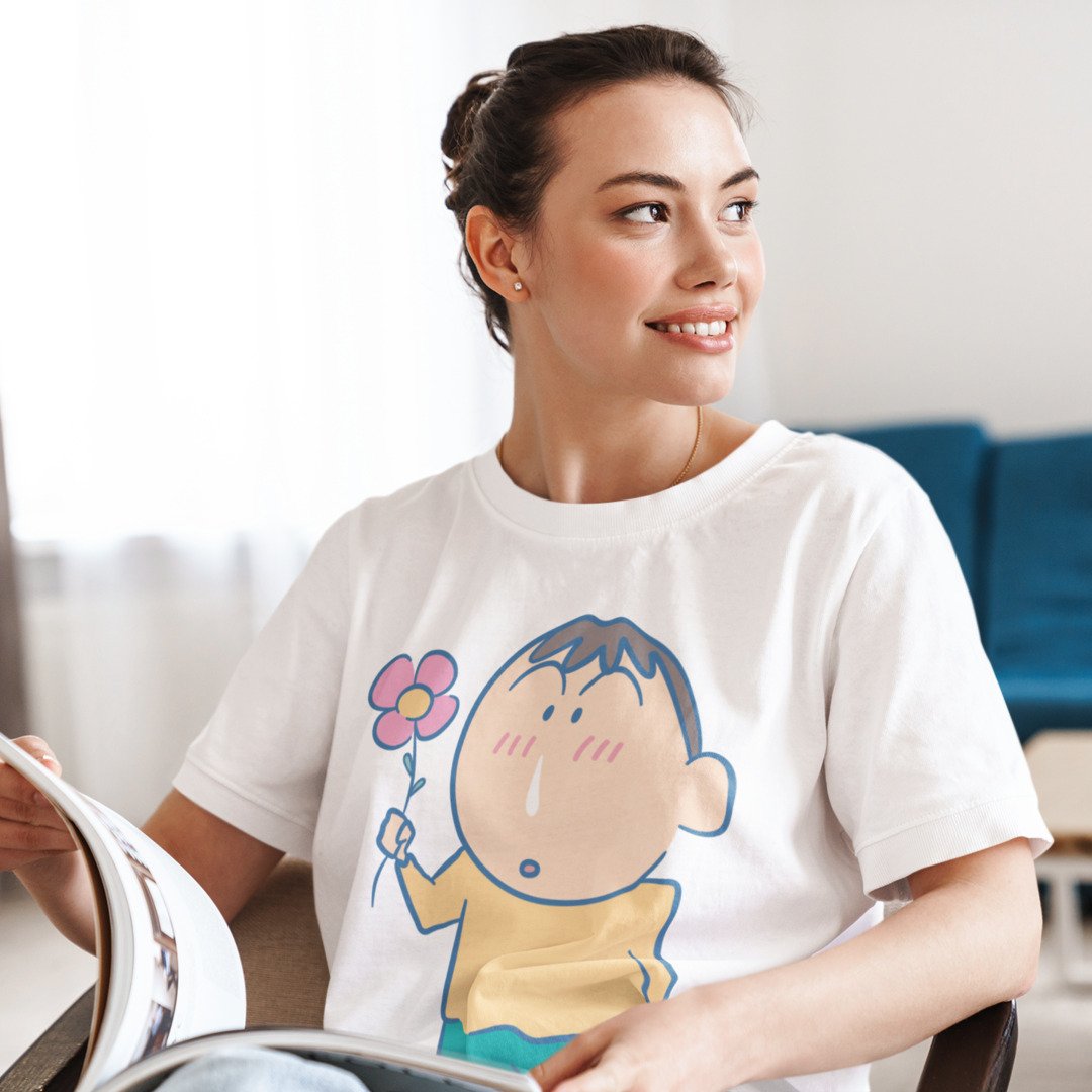 Bo-chan Unisex Oversized T-Shirt — White
