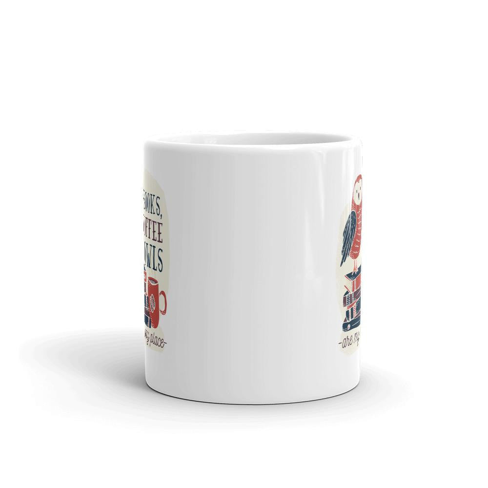 Books, Coffee & Owls Coffee Mug — detail view 2