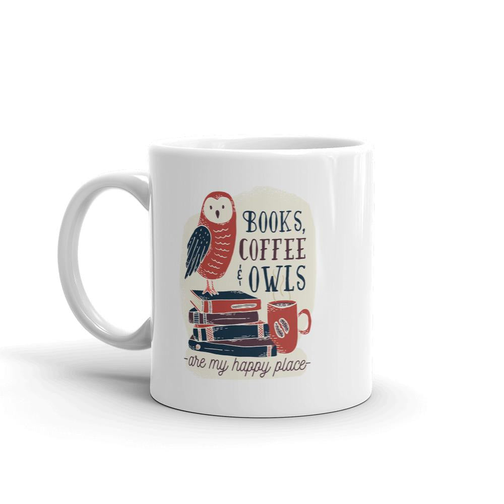 Books, Coffee & Owls Coffee Mug — detail view 3