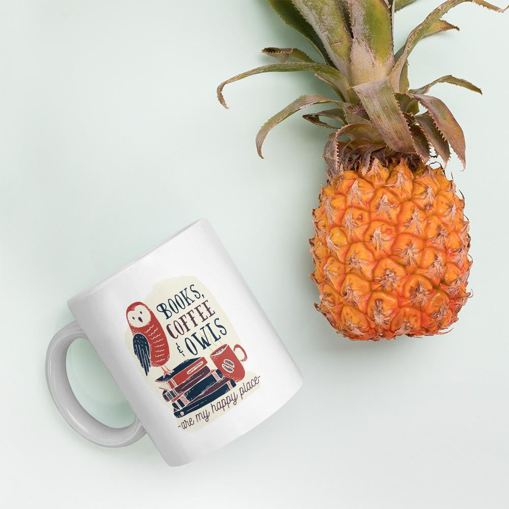 Books, Coffee & Owls Coffee Mug — detail view 4