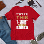 Bored Half Sleeve T-Shirt — Red