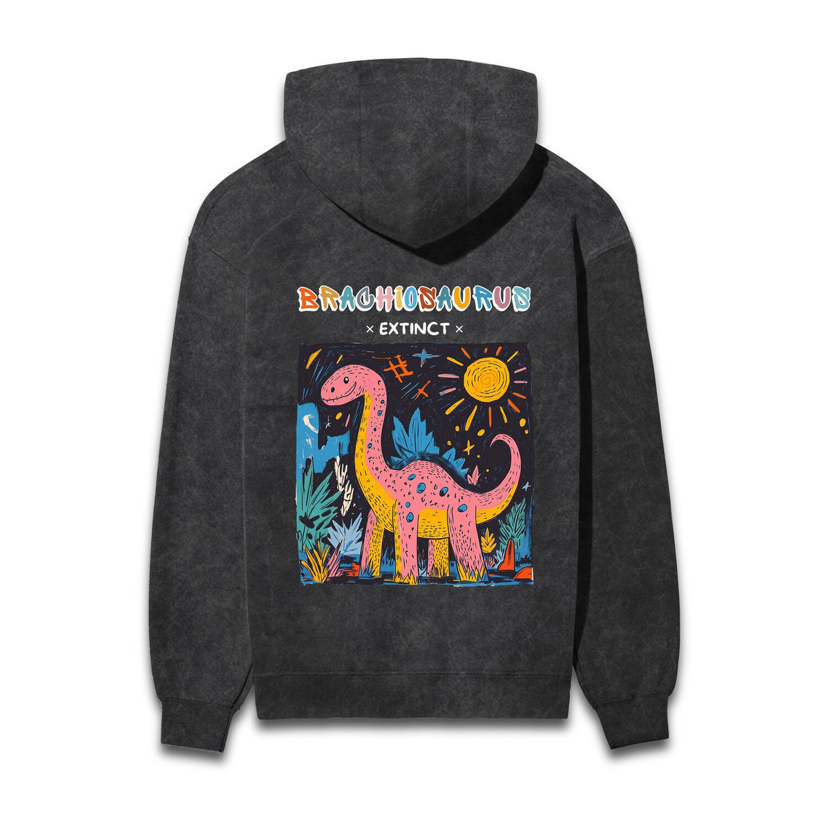 Brachiosaurus Acid Wash Hooded Sweatshirts #AncientArchives