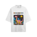 French terry oversized t-shirt with Brachiosaurus print