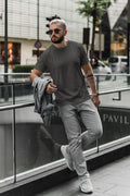 Men/Unisex Plain Half Sleeve T-Shirt — Brown