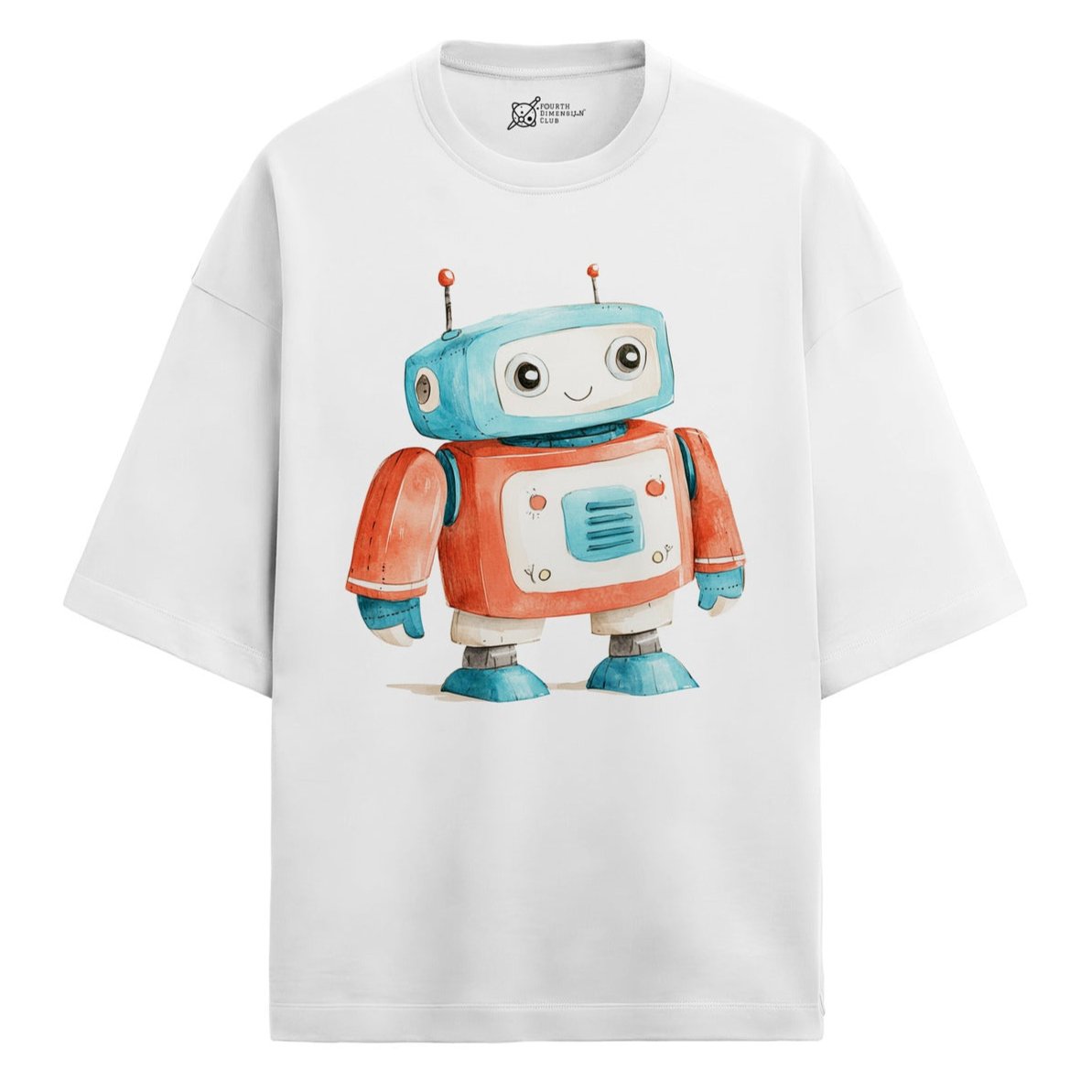 Buddy Oversized French Terry T-Shirt — white-1