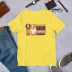 Beer & Bulldog Half Sleeve T-Shirt — Yellow