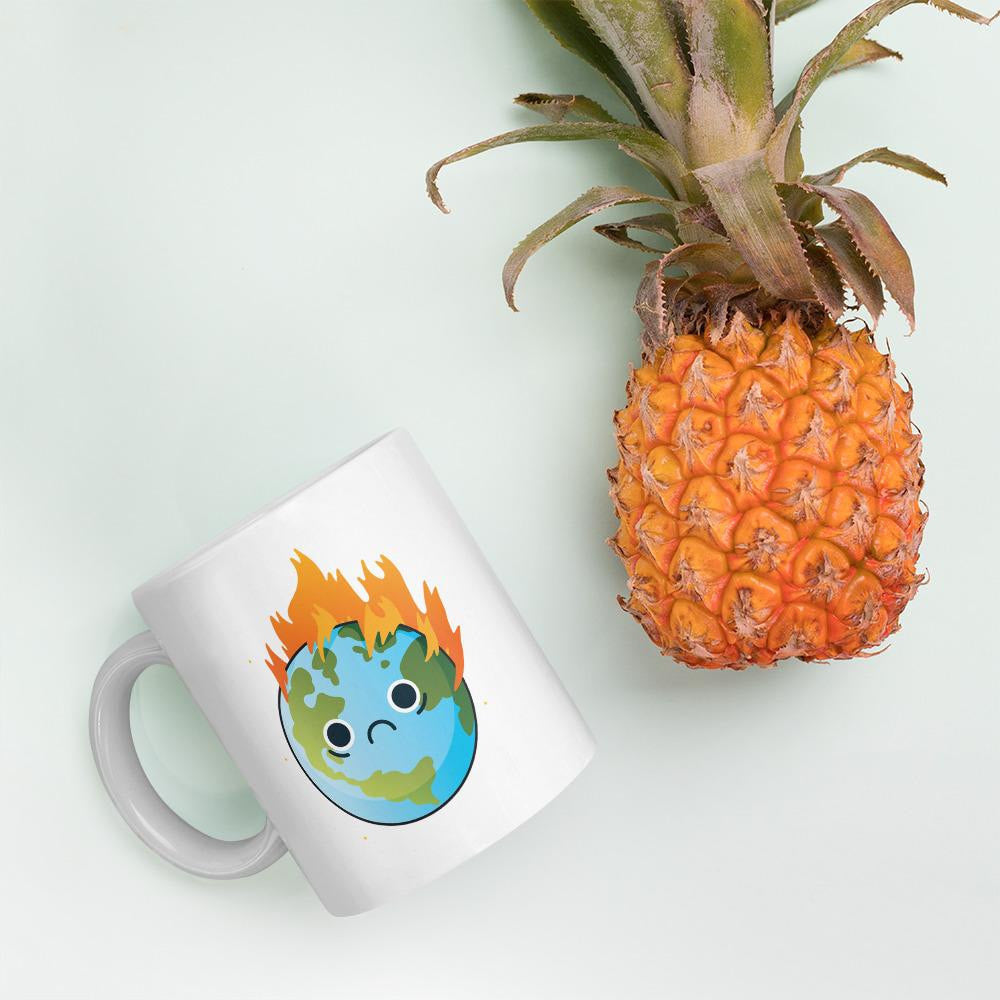 Burning Sad Earth Coffee Mug — detail view 4