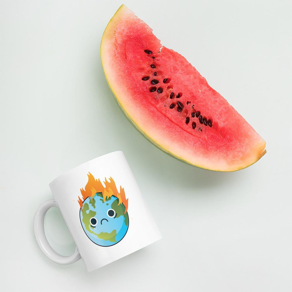 Burning Sad Earth Coffee Mug — detail view 5