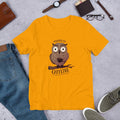 Caffeine Owl graphic tee front print – Fourth Dimension Club