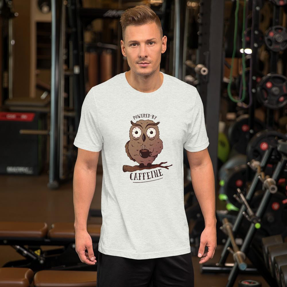Caffeine Owl Half Sleeve T-Shirt — detail view 5